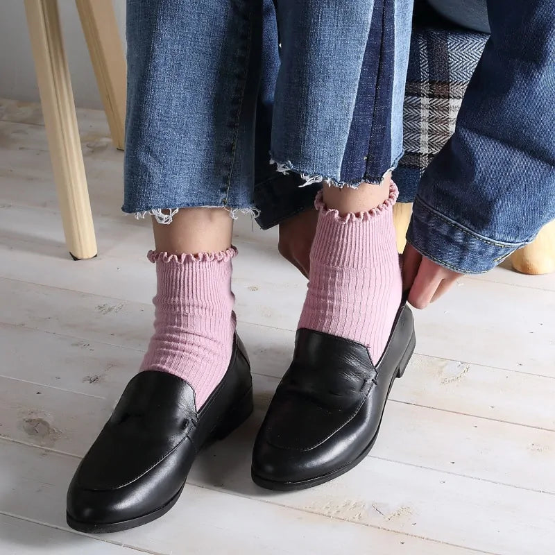 Lace Ruffles Soft Cotton Women Socks