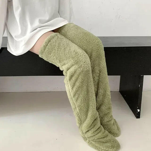 Cozy Thigh High Socks Women