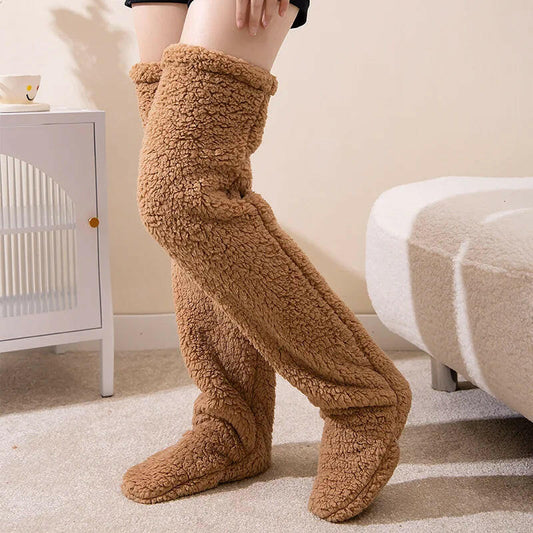 Cozy Thigh High Socks Women