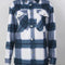 Navy Blue Checked Shacket Womens